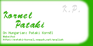 kornel pataki business card