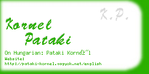 kornel pataki business card